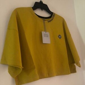 Savage X Fenty Essential Heavy Jersey Back Page Cropped Tee Size L